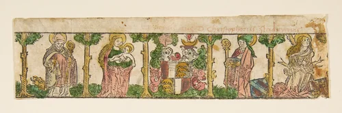 Ornamental Border of the Augsburg Diocese by anonymous, print, 1400-1499