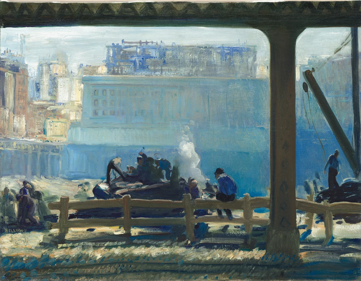 Blue Morning by George Bellows, painting, 1909