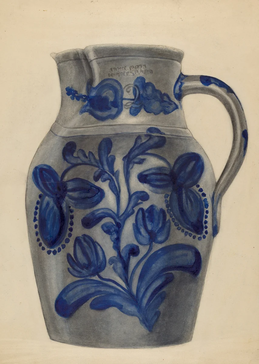 Pitcher by Hedwig Emanuel, index of american design, 1935-1942