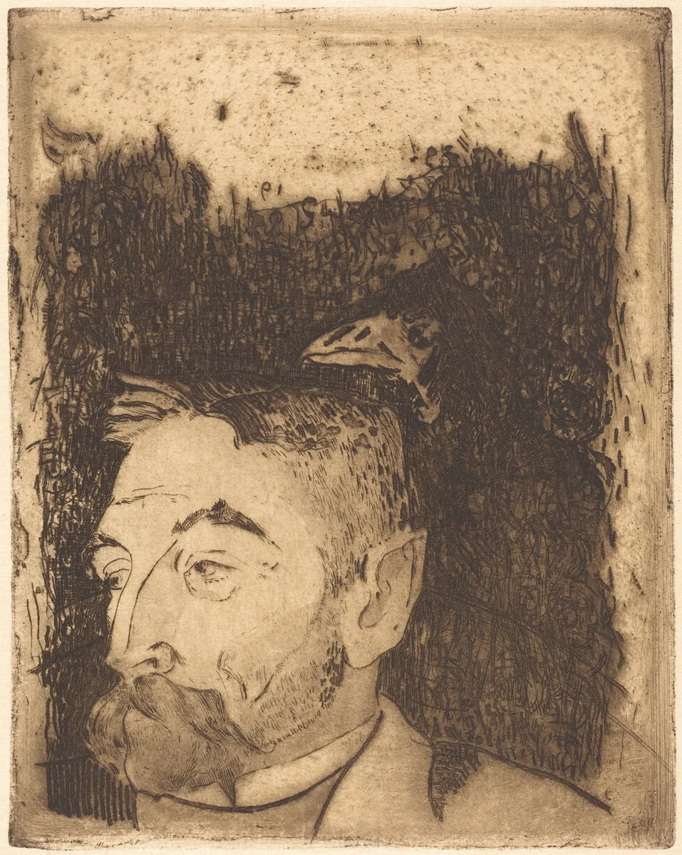 Stéphane Mallarmé by Paul Gauguin, print, 1891