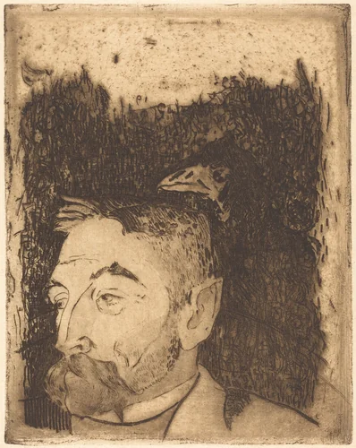 Stéphane Mallarmé by Paul Gauguin, print, 1891