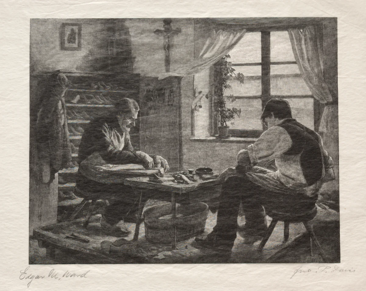 The Cobblers by John Parker Davis, print, 1887