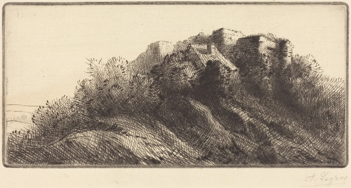 Landscape (Paysage) by Alphonse Legros, print, 1837-1911