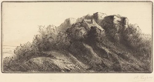 Landscape (Paysage) by Alphonse Legros, print, 1837-1911