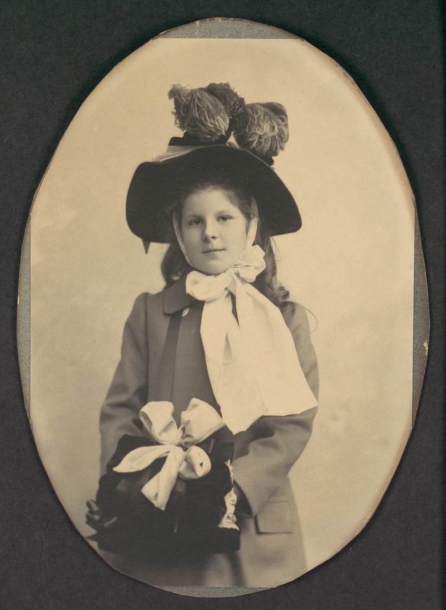 [Girl in Walking Costume with Hat and Muff] by Frederick Gutekunst, photograph, 1890-1899