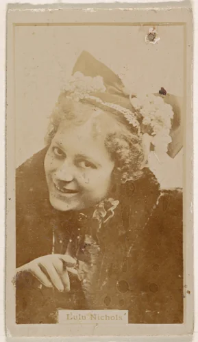 Lulu Nichols, from the Actresses series (N245) issued by Kinney Brothers to promote Sweet Caporal Cigarettes by Kinney Brothers Tobacco Company, photograph, 1890