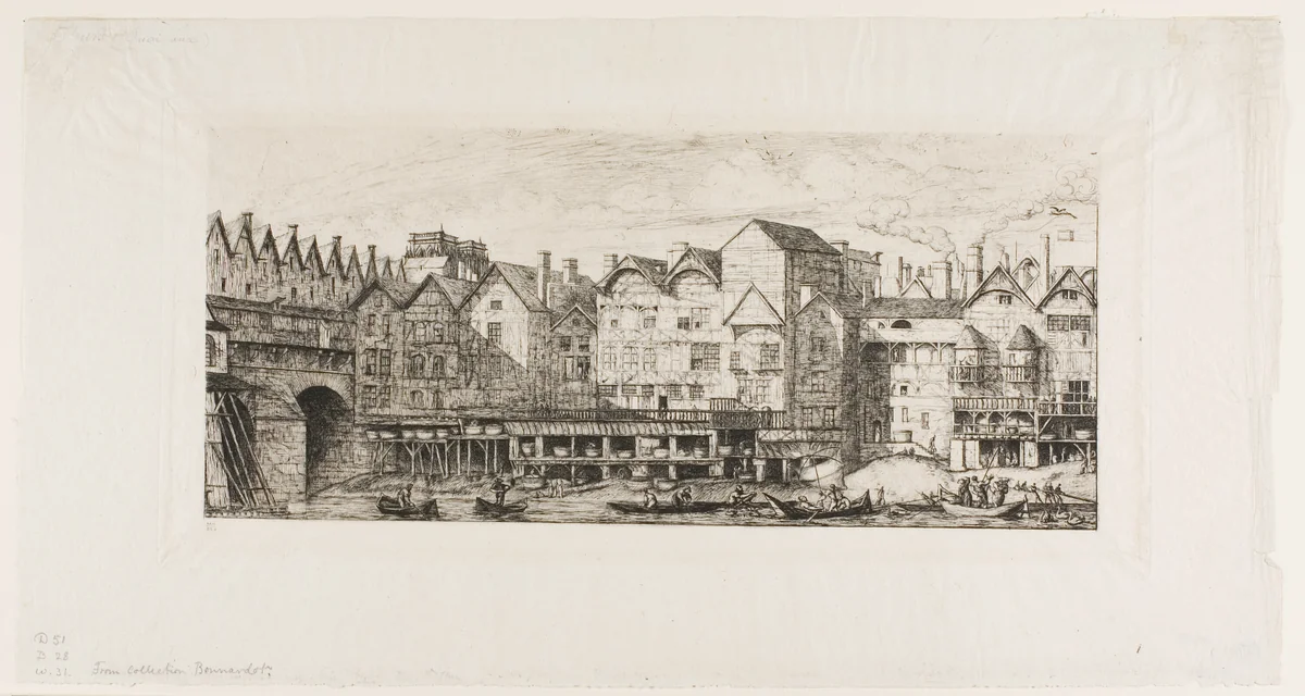 View of Part of the City of Paris toward the Close of the XVII Century by Charles Meryon, print, 1861