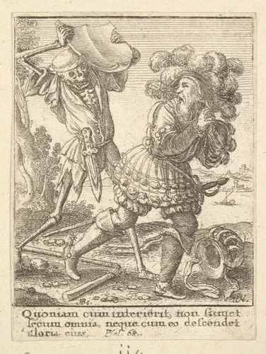 The Count from the Dance of Death by Wenceslaus Hollar, print, 1651-1800