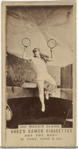 Card Number 392, Maggie Claire, from the Actors and Actresses series (N145-5) issued by Duke Sons & Co. to promote Cameo Cigarettes by W. Duke, Sons & Co., photograph, 1880-1889