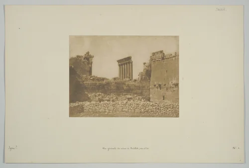 Vue générale des ruines de Baâlbek, prise à l'Est by Maxime Du Camp, photograph, 1850