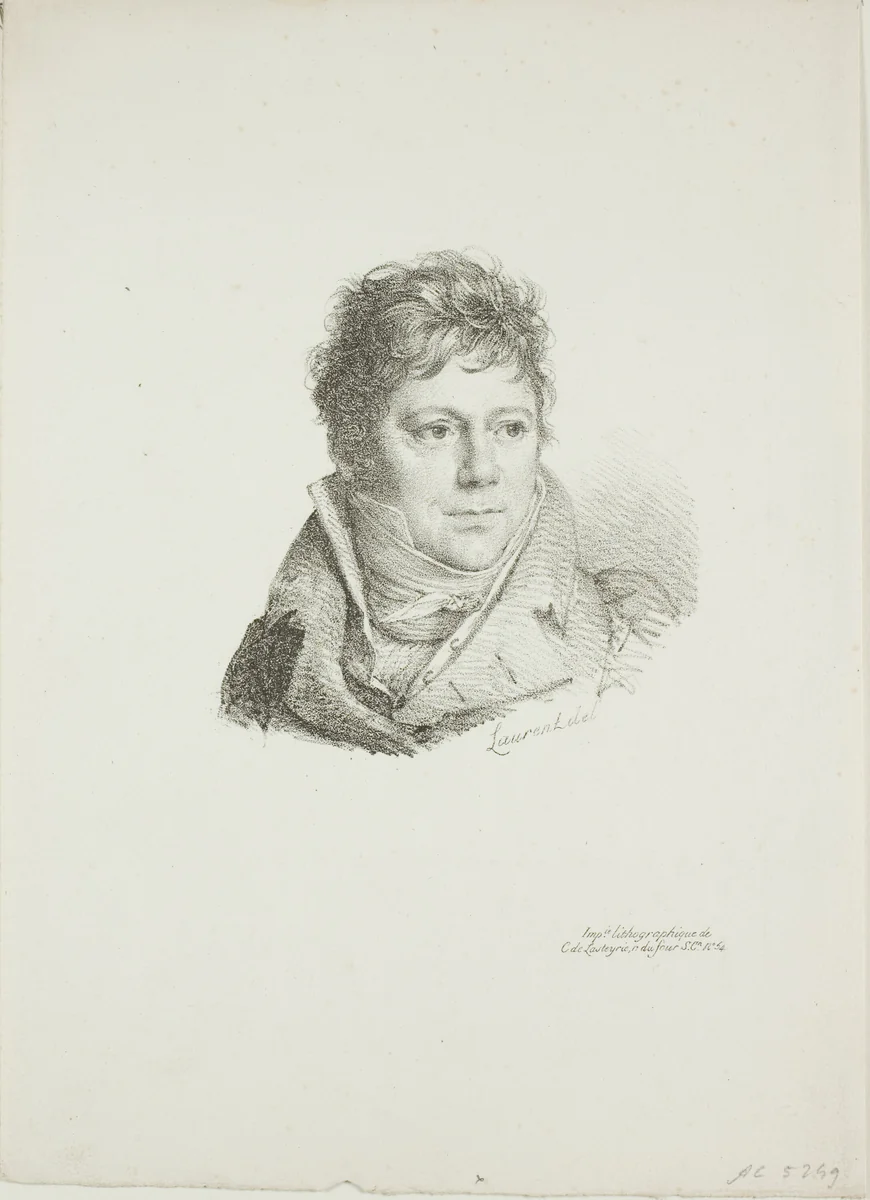 Portrait of M. Chenard by Jean-Antoine Laurent, print, 1800-1832
