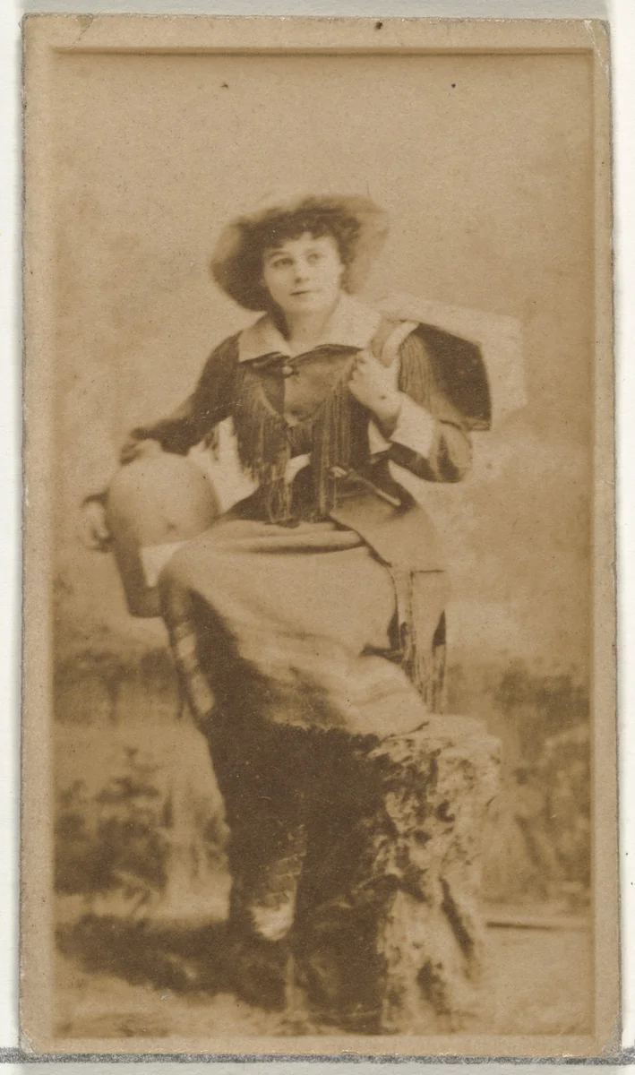 [Actress holding empty basket], from the Actors and Actresses series (N145-8) issued by Duke Sons & Co. to promote Duke Cigarettes by W. Duke, Sons & Co., photograph, 1890-1895