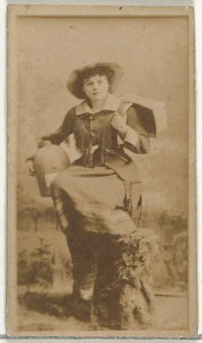[Actress holding empty basket], from the Actors and Actresses series (N145-8) issued by Duke Sons & Co. to promote Duke Cigarettes by W. Duke, Sons & Co., photograph, 1890-1895