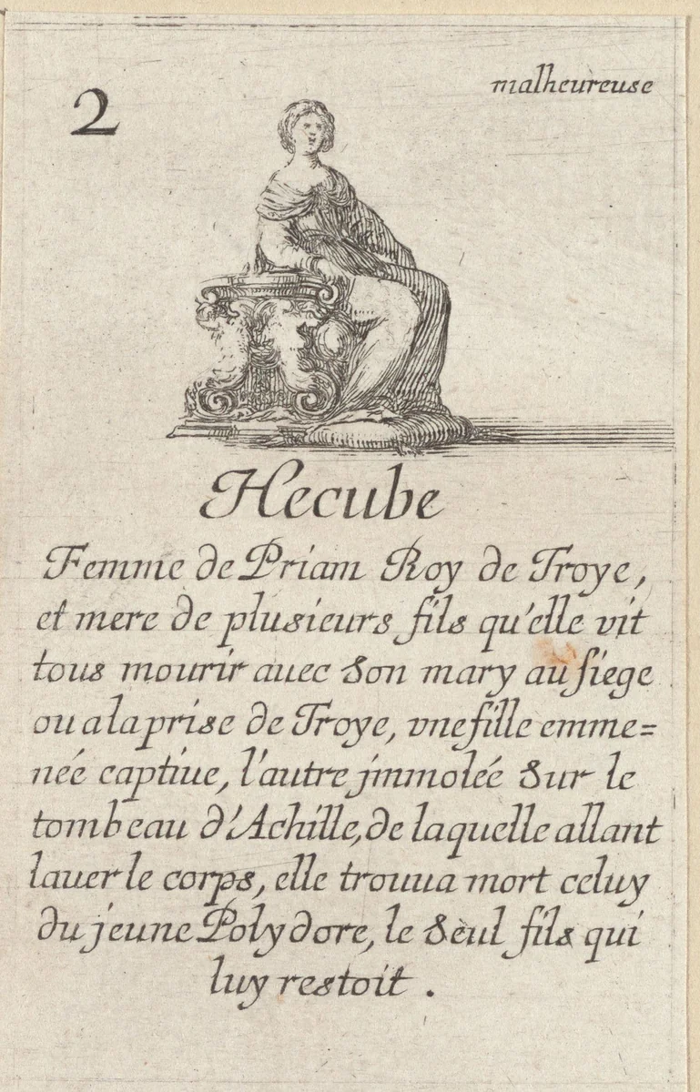 Hekabe by Stefano della Bella, print, 1620-1664