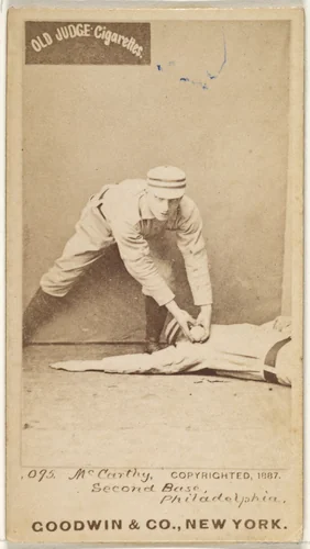 Thomas Francis Michael "Tommy" McCarthy, 2nd Base, Philadelphia, from the Old Judge series (N172) for Old Judge Cigarettes by Goodwin & Company, photograph, 1887