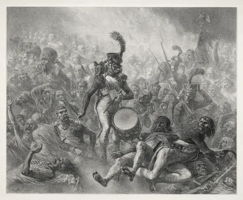 Le Réveil by Auguste Raffet, print, 1828