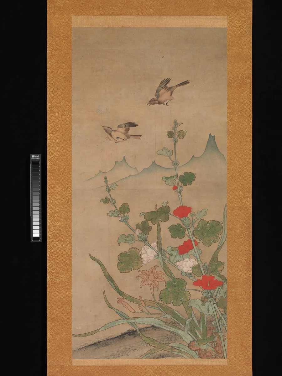 Birds and Flowers of Summer and Autumn by Shikibu Terutada, painting, 1534-1566
