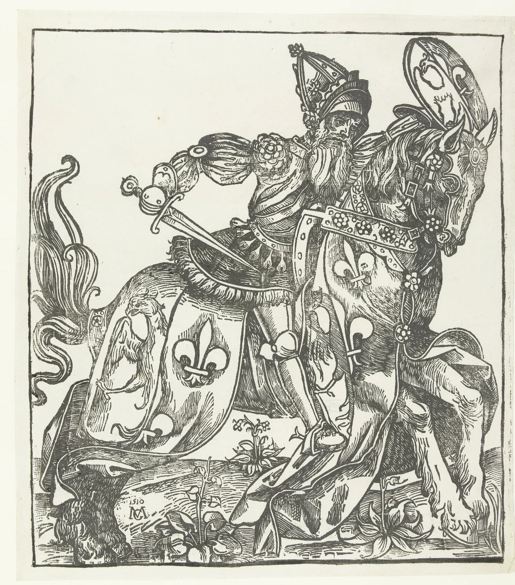 Karel de Grote by anonymous, print, 1500-1599