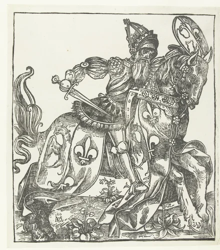 Karel de Grote by anonymous, print, 1500-1599