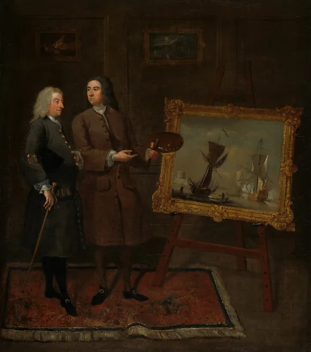 Thomas Walker and Peter Monamy by Gawen Hamilton, painting, 1730-1740