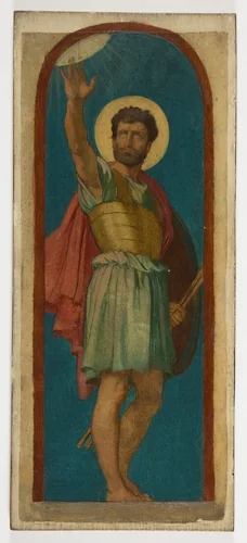 Joshua, with the Sun at Upper Left by Hippolyte Flandrin, drawing, 1856-1863