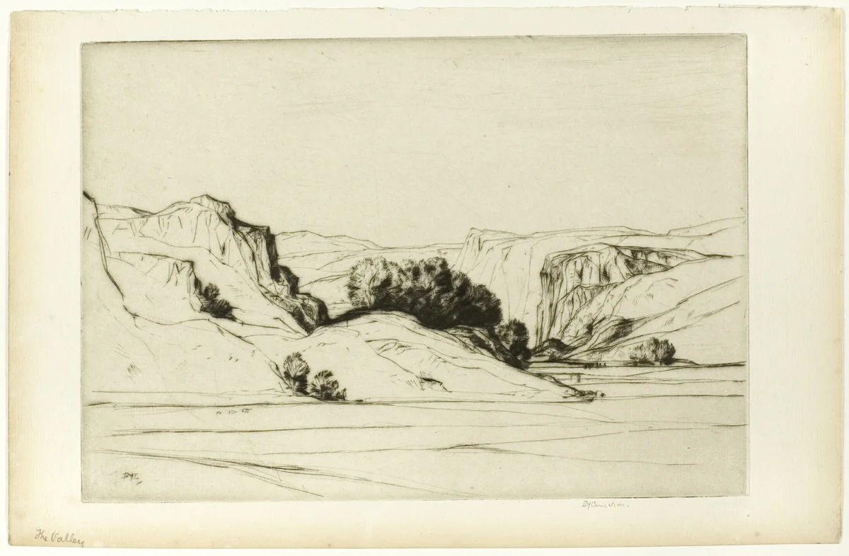 The Valley (known also as Glencrutten) by David Young Cameron, print, 1914