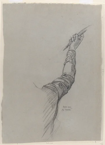 Study for “The Enrollment of the Volunteers of 1792” by Thomas Couture, drawing, 1848