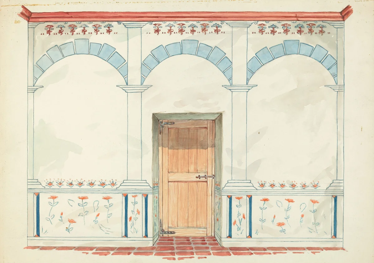 Restoration Drawing by Robert W.R. Taylor, index of american design, 1935-1942