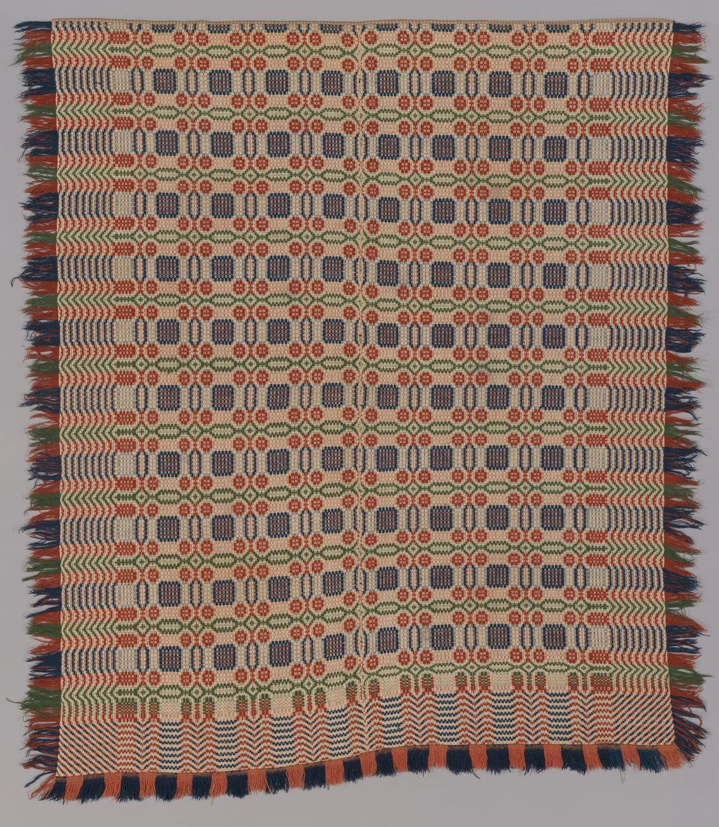 Coverlet by United States, textile, 1820-1830
