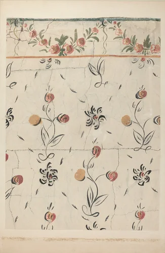 Hand Painted Wall (Detail) by John Collins, index of american design, 1938