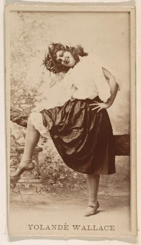 Yolande Wallace, from the Actresses series (N245) issued by Kinney Brothers to promote Sweet Caporal Cigarettes by Kinney Brothers Tobacco Company, photograph, 1890