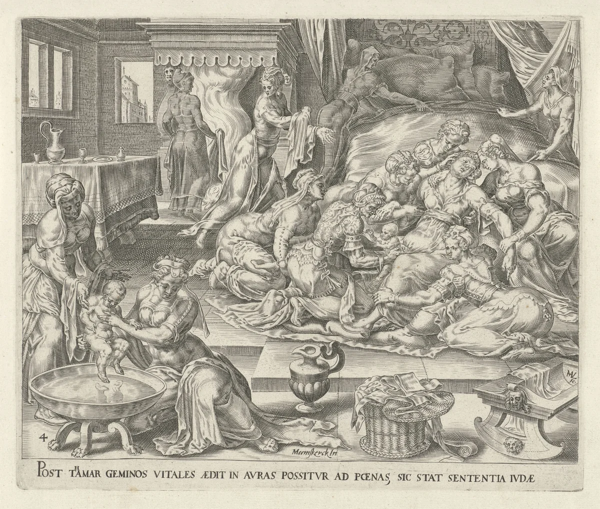 Geboorte van Peres en Zerach by Unknown, print, 1564-1568