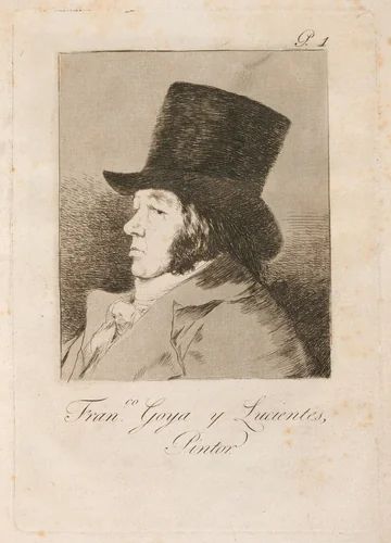 Francesco Goya y Lucientes, Pintor (Francesco Goya y Lucientes, Painter) by Francisco Goya, print, 1799