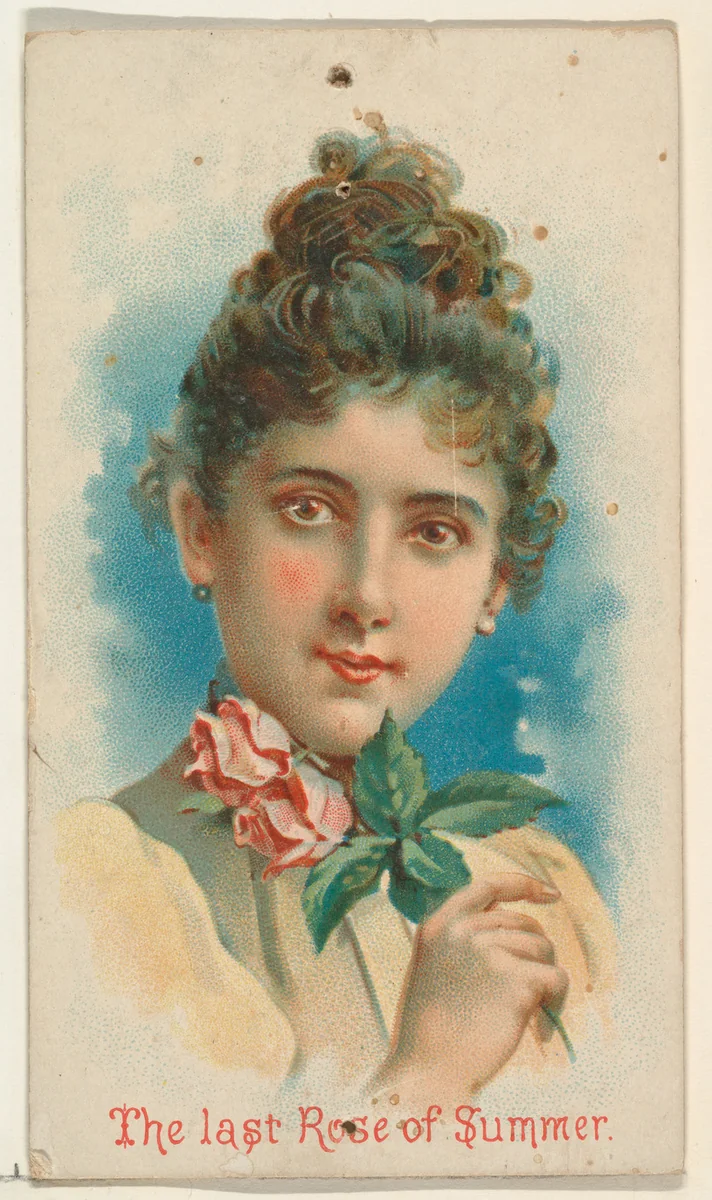 The Last Rose of Summer, from the Illustrated Songs series (N116) issued by W. Duke, Sons & Co. to promote Honest Long Cut Tobacco by W. Duke, Sons & Co., print, 1893