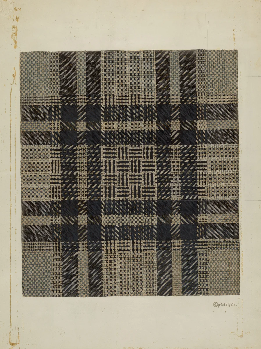 Coverlet by Cornelius Christoffels, index of american design, 1940