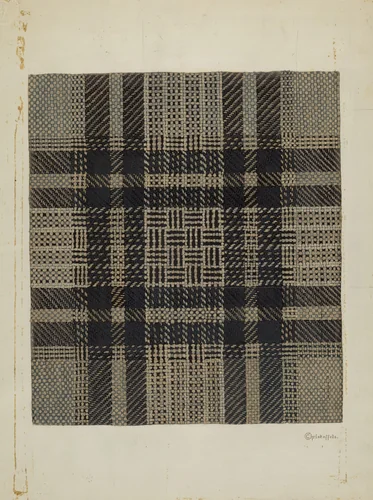 Coverlet by Cornelius Christoffels, index of american design, 1940