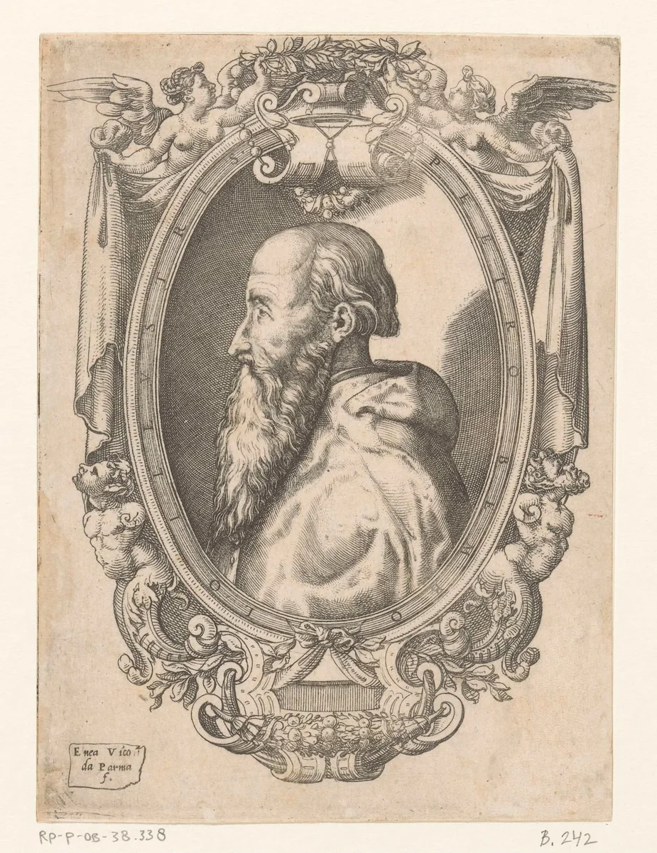 Portret van kardinaal Pietro Bembo by Unknown, print, 1550