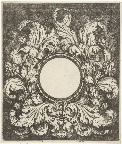 Ornamenteel medaillon by Gerard de Lairesse, print, 1651-1711
