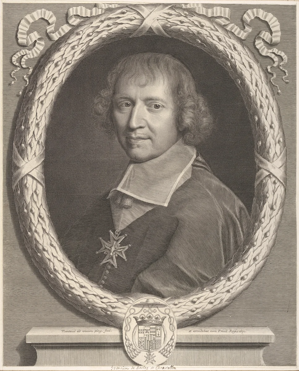François de Harlay de Champvallon by Robert Nanteuil, print, 1671