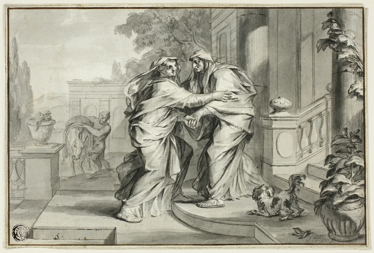 The Visitation by Ottmar Elliger, drawing, 1686-1735