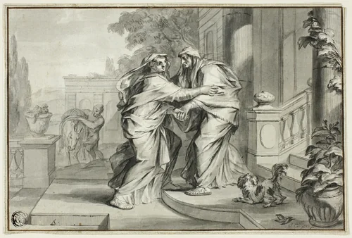 The Visitation by Ottmar Elliger, drawing, 1686-1735