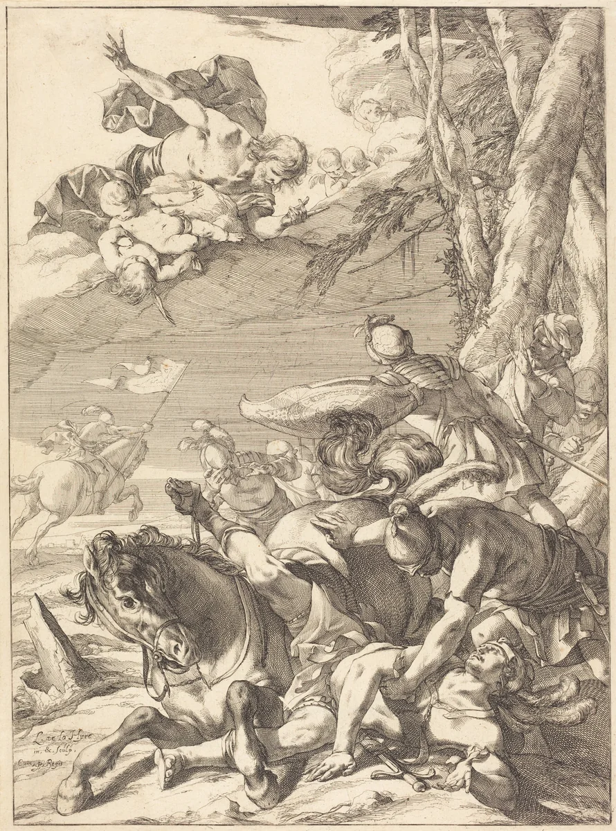 The Conversion of Saint Paul by Laurent de La Hyre, print, 1606-1656