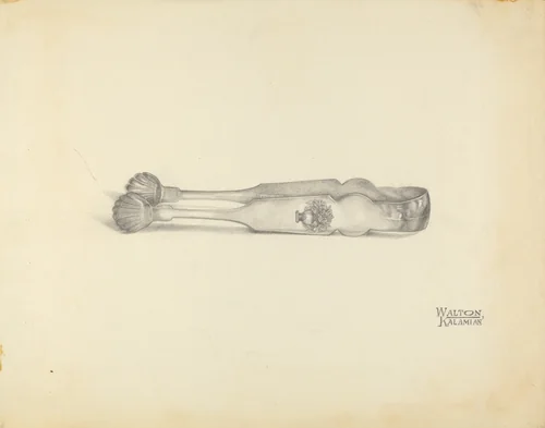 Silver Sugar Tongs by Kalamian Walton, index of american design, 1939