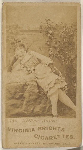 Card 335, Lillian Walters, from the Actors and Actresses series (N45, Type 1) for Virginia Brights Cigarettes by Allen & Ginter, photograph, 1885-1891