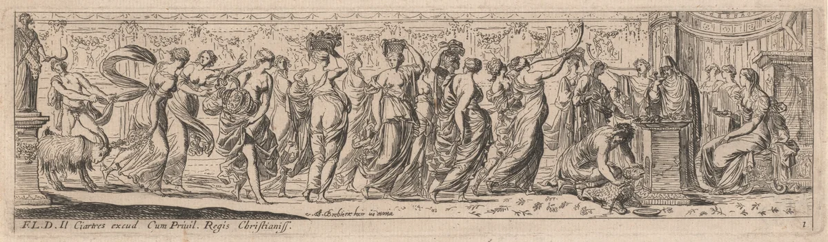 Sacrifice of a Ram by Pierre Brebiette; François Langlois, print, 1626