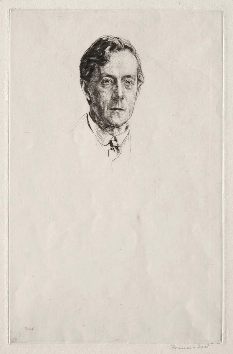 Sir Laurence Binyon by Francis Dodd, print, 1921
