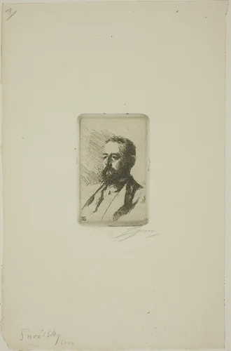 Carl Snoilsky by Anders Zorn, print, 1888