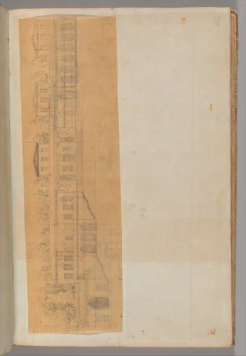 Page from a Scrapbook containing Drawings and Several Prints of Architecture, Interiors, Furniture and Other Objects by Charles Percier, book, 1795-1805