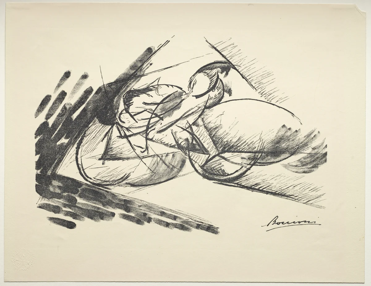 Movement by Umberto Boccioni, print, 1900-1916