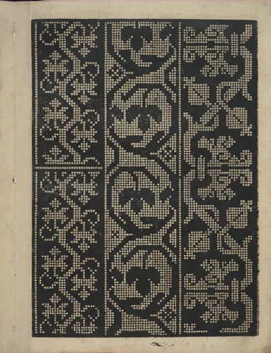 Libbretto nouellamete composto per maestro Domenico da Sera...lauorare di ogni sorte di punti, page 12 (recto) by Domenico da Sera, book, 1532